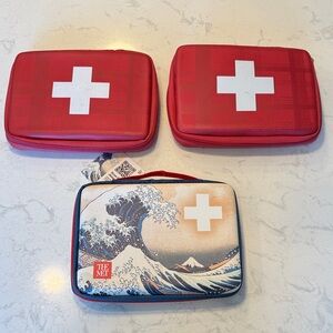 Red & Blue First Aid Band-aid Kits home car office school